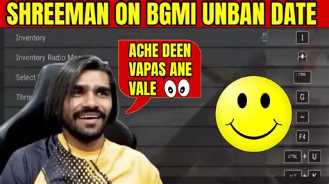 Shreeman Legend Bgmi Unban News Shreeman Know Bgmi Unban Date