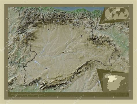 Castilla Y Leon Autonomous Community Of Spain Elevation Map Colored