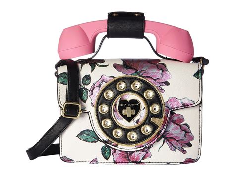 Betsey Johnson Synthetic Mini Phone Bag White Floral Handbags Lyst