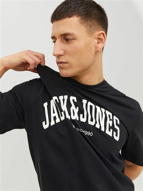 T Shirt Logo Col Rond Noir Jack And Jones®