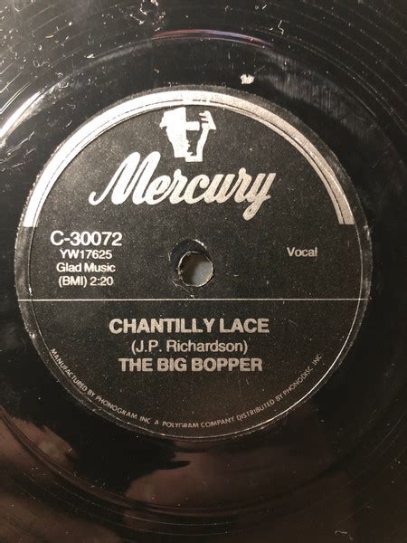 Big Bopper Chantilly Lace Big Boppers Wedding 1958 Vinyl Discogs