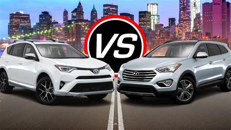 Toyota Rav Hybrid Vs Hyundai Santa Fe Hybrid