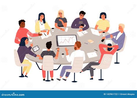 Business Meeting Sketch Vector Illustration | CartoonDealer.com #44536564