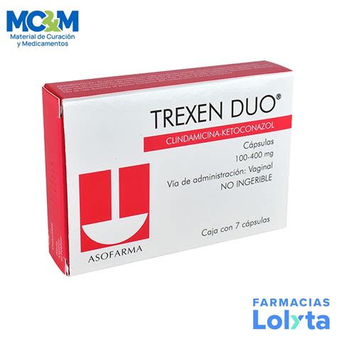 Trexen Duo 100400 Mg C7 Cap Vaginal Clindamicina Ketoconazol Lab