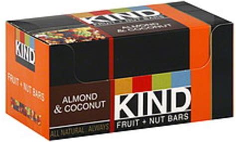 Kind Almond And Coconut Fruit Nut Bars 8 Ea Nutrition Information