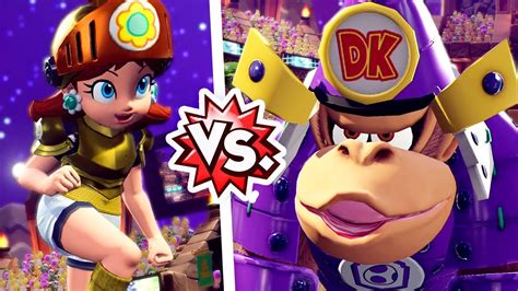 Mario Strikers Battle League Knight Daisy Vs Bushido Donkey Kong