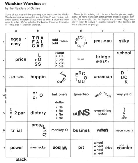 Wacky Wordies 57 Answers Printable | James Crossword Puzzles