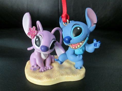 Rare Lilo And Stitch Disney Stitch And Girlfriend Angel Christmas Ornament