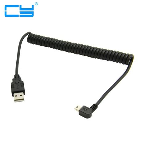 Mini Usb Angled Cable Coiled Usb A Type Male Usb To Mini Usb Male