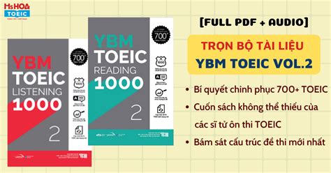 Trọn bộ tài liệu YBM Toeic Vol 2 Bí quyết chinh phục 700 Toeic