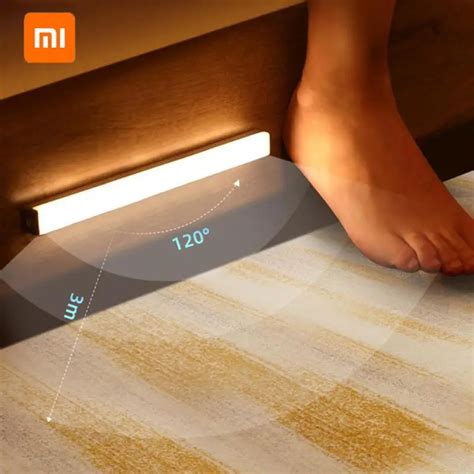 Xiaomi 10 20 30 50 cm luz noturna sensor de movimento luz recarregável