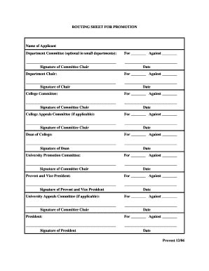 Fillable Online Tamuk Routing Sheet For Promotion Form Tamuk Fax