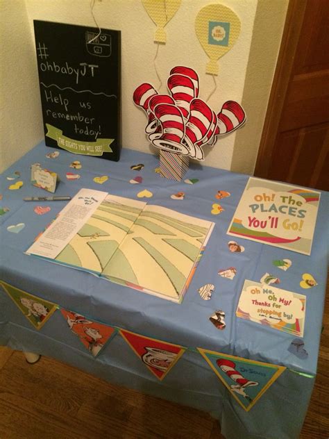 Dr Seuss Themed Baby Shower Oh The Places You Ll Go Sign In Table