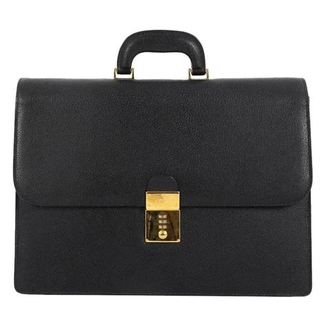 Gucci Combination Lock Briefcase Leather Large | Briefcase, Leather ...