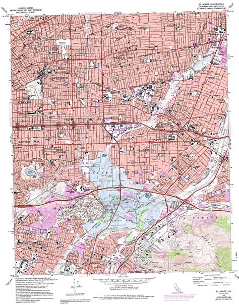 El Monte Topographic Map Scale California