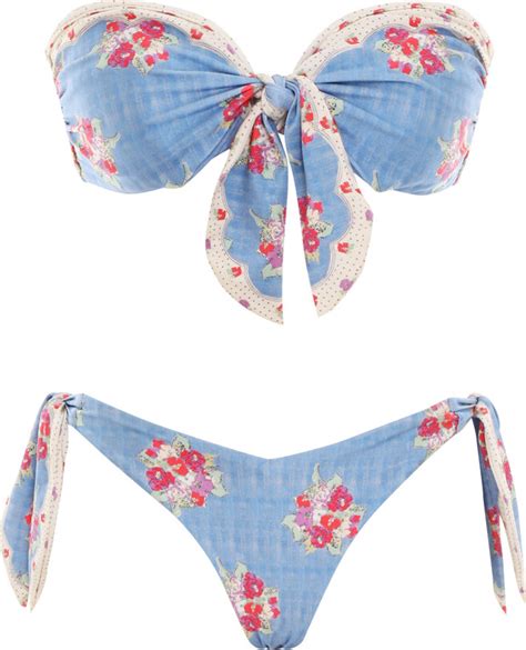 Zimmermann Clover Scarf Tie Bikini Shopstyle Two Piece Swimsuits