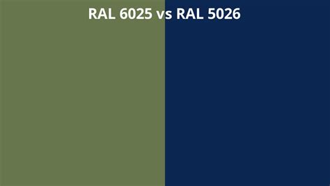 RAL 6025 vs 5026 | RAL colour chart UK