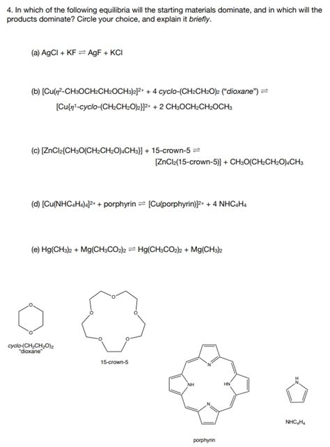 Solved In Which Of The Following Equilibria Will The Chegg