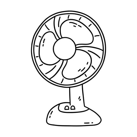 Desktop Electrical Fan Vector Black And White 26780458 Vector Art At