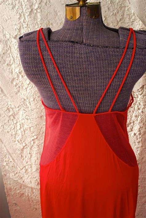 Vintage 1970s Sexy Lingerie Sheer Red Cutouts Maxi Nightgown Medium Valentine S Day Xmas Etsy