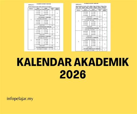 kalendar akademik  cuti  takwim persekolahan info pelajar