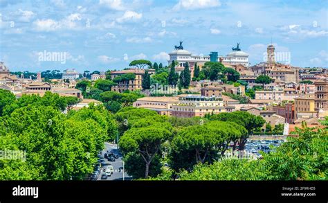 Aerial View Of Rome From The Top Of Aventine Hill In Rome Which Offers