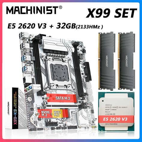 Machinist carte mère X99 avec processeur Xeon E5 2620 V3 LGA 2011 3