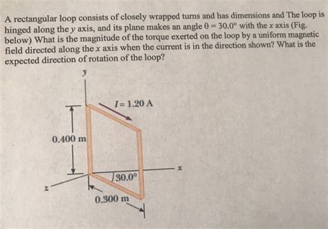 Solved A Rectangular Loop Consists Of Closely Wrapped Turns Chegg