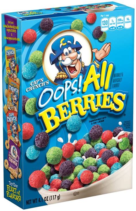 Cap N Crunch S Oops All Berries Sweetened Corn Oat Cereal Reviews 2020