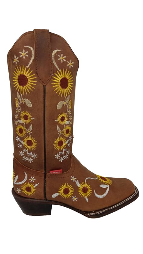 EL CORRAL BOOTS RODEO SHEDRON CRAZY M60 Womens Sunflower Cowboy