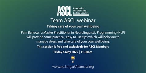 ASCL On Twitter Prioritise Your Own Wellbeing We Re Delighted To