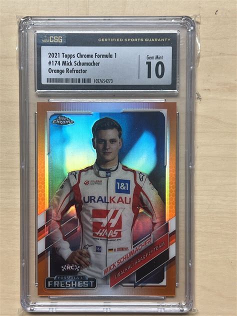 Topps Chrome Formula Mick Schumacher Orange Csg Ebay