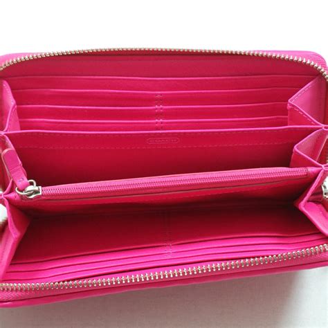 Coach Zip Around Wallet Pink | semashow.com