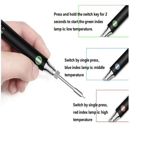 Cordless Soldering Iron Tool Pen Portable USB 5V 8W Electric Powered 3