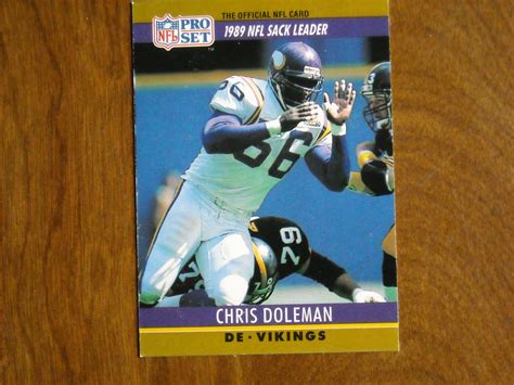 Chris Doleman Minnesota Vikings DE Card No 18 1990 NFL Pro Set