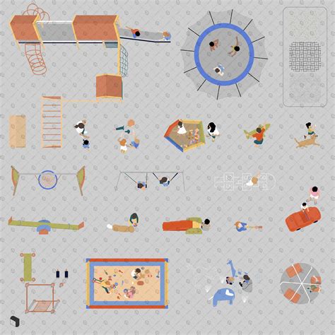 Flat Vector Playground Top View | Toffu Co