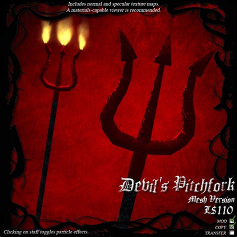 Second Life Marketplace Devils Pitchfork Mesh Version