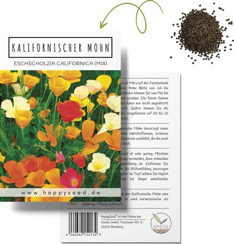 Kalifornischer Goldmohn Mohn Samen Amazon De Garten