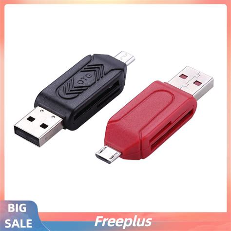 อะแดปเตอร์การ์ดรีดเดอร์ Alloet New 2 In 1 Usb 2 0 Otg Card Reader Tf