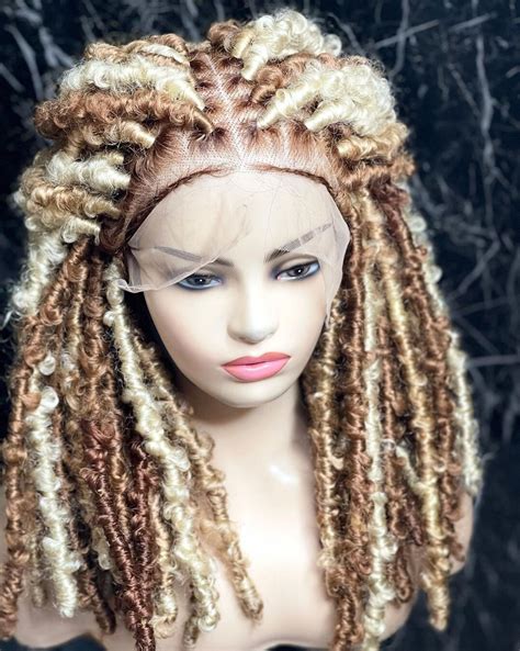 Butterfly Locs Wig Full Lace Wig Lace Front Wig Faux Locks Etsy