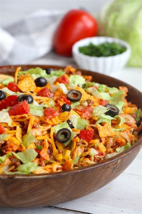 Dorito Taco Salad This Crunchy And Zesty Salad Is Made With Seasoned