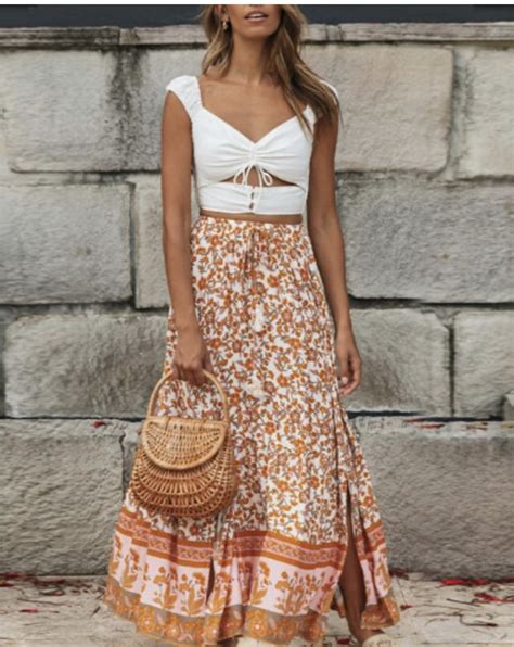 Pin By Makayla On Clothing Outfits Boho Skirts Fashion Outfits