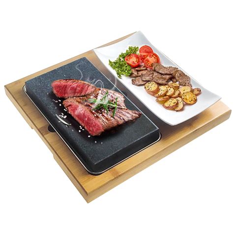 China Cookware Manufacture Steak Stone Set Hot Lava Stone Sizzling Stone Set Manufacturers And