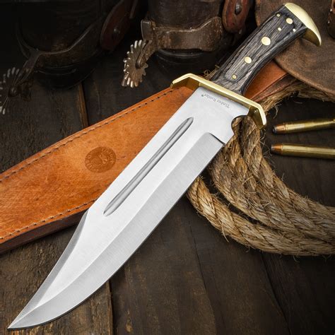 12 Wood Hunting Survival Skinning Fixed Blade Knife Full Tang Army Bowie Ebay