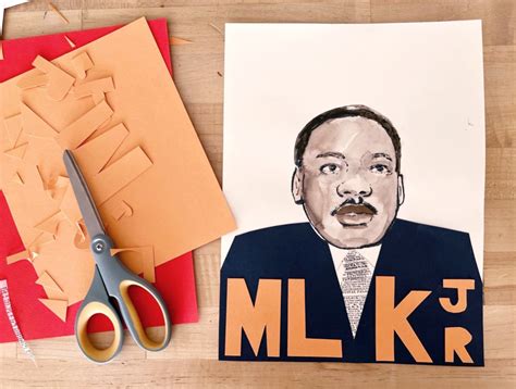 Make a portait of Martin Luther King JR for MLK Day