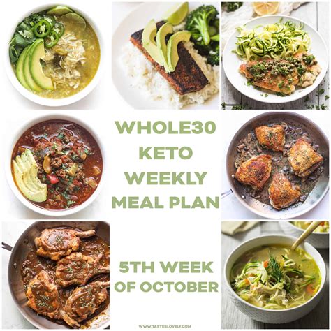 Whole Keto Weekly Meal Plan October Week Tastes Lovely