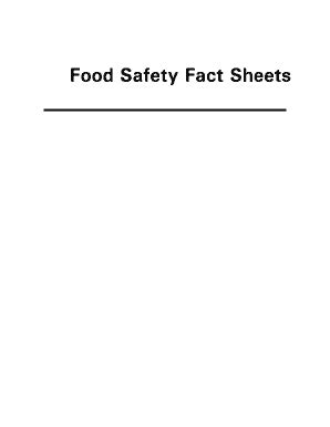 Fillable Online Food Safety Fact Sheets Fax Email Print PdfFiller