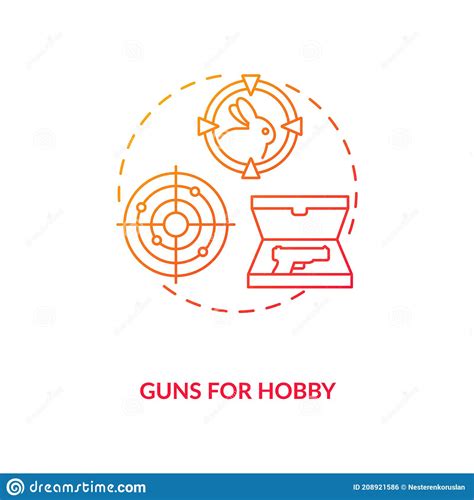 Guns For Hobby Red Gradient Concept Icon Stock Illustration Illustration Of Target Idea