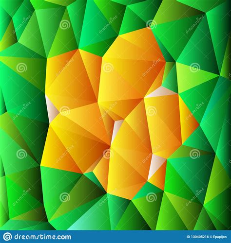 Abstract Vitrage With Triangular Multi Colors Grid Stock Vector