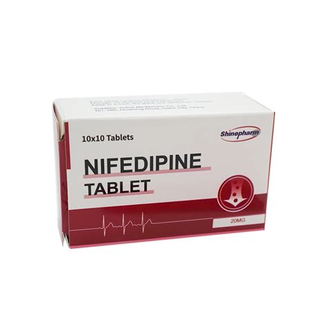 Nifedipine Tablet 20mg For Hypertension And Coronary Heart Disease With